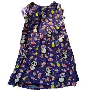 PJ Place Panda Roller Skate Nightgown Lisa Frank Inspired Sleep Dress 7/8